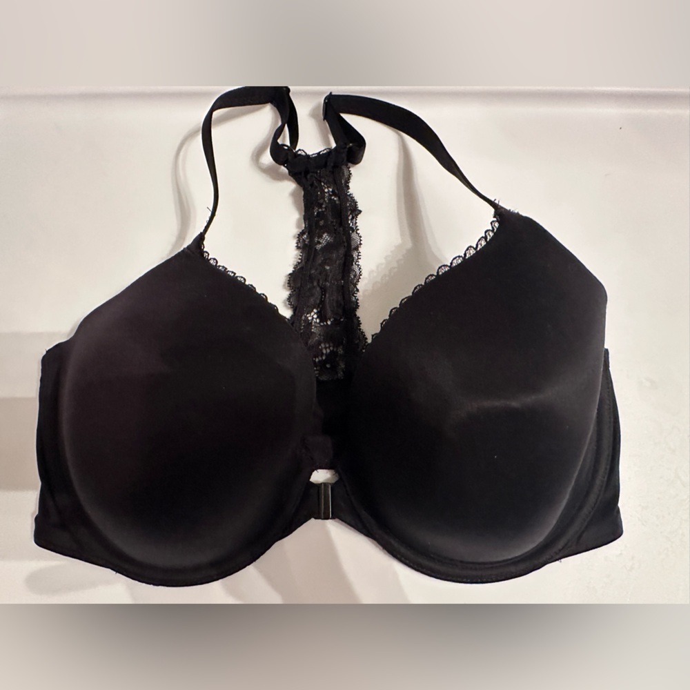 Front closure halter t back bra. Lightly lined